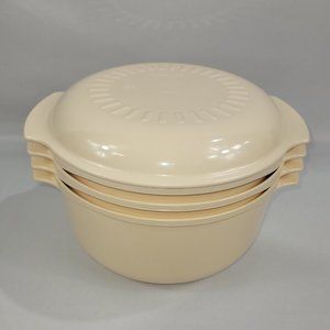 Tupperware Vintage 4 Piece Stack Cooker Microwave Cooking Set